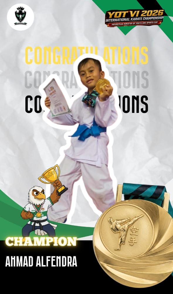 Ahmad Alfendra, Juara 1 YOT VI 2026 International Karate Championship