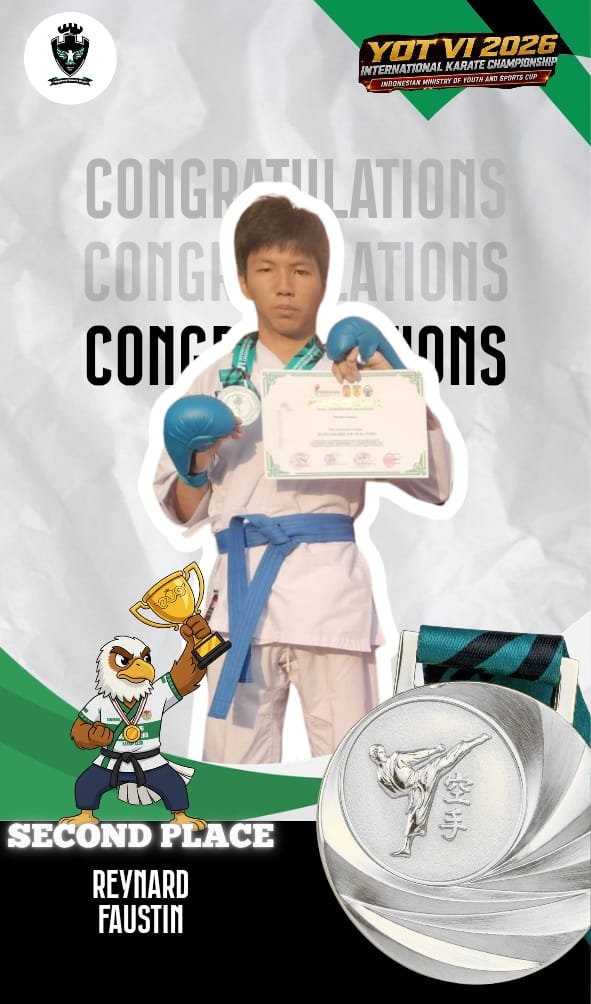 Reynard Faustin, Juara 2 YOT VI 2026 International Karate Championship